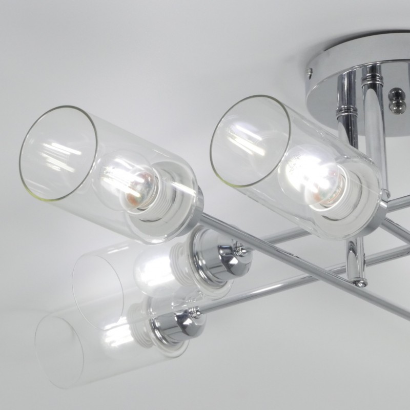 Светильник потолочный SAPFIR SPF-9527 ром/Chrome/D400/H200/8/E27/80W/без ламп Quar8 SPFD