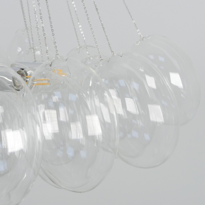 Светильник ElegantLight DZN-20635 РОМ+ПРОЗРАЧНЫЙ D/H/12/E27/40W+37 стеклянных плафонов без ламп GRA