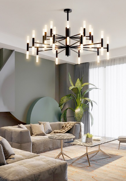 Светильник DZN-54307 ЧЕРНЫЙ ` D1000/H760/40/G4