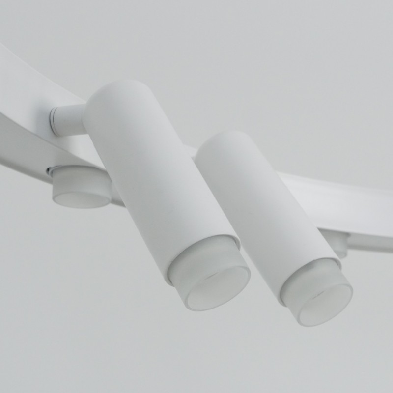 Светильник подвесной ElegantLight DZN-8218 WHITE ` D650/H1200/12+4/LED/48W/3000K 22-10 VISION