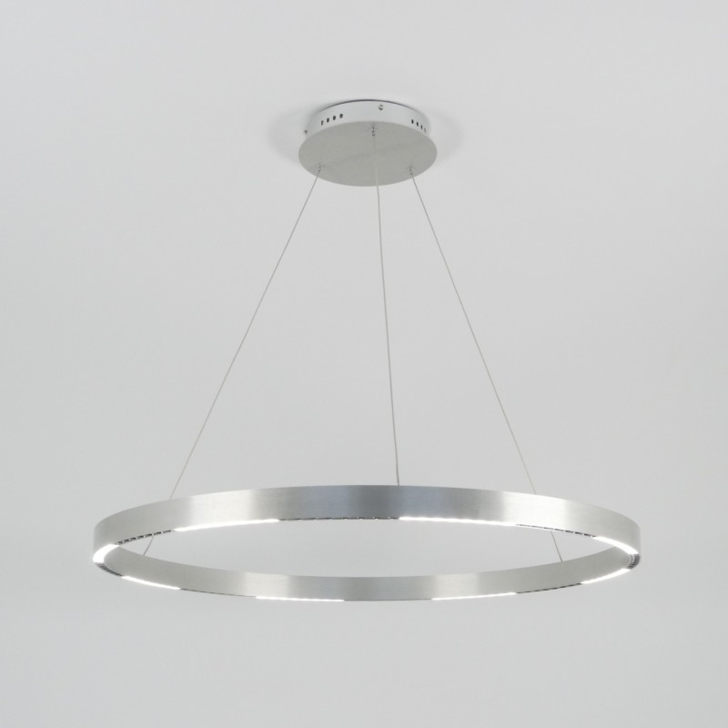 Светильник подвесн.ElegantLight DZN-8246 АЛЮМИНИЙ СЕРЕБРО ` D800/H1200/16/LED/128W/4000-4200K 22-09