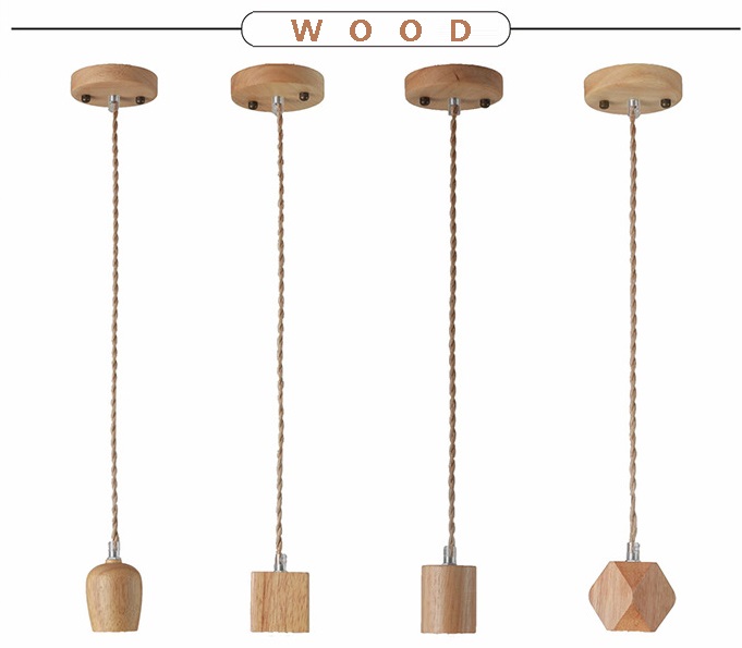 Светильник SPFD-MD.2105-1-P WOOD ` D100/H900/1/E27/60W светлое дерево (без лампы)