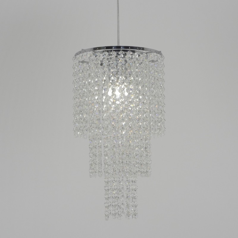 Светильник SPFD-9933 РОМ/CHROME ` D225/H1200/1/E27/60W CRISTALLO (1)