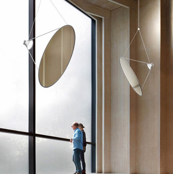 Светильник DZN-12403 БЕЛЫЙ + ЗЕРКАЛЬНЫЙ ЭКРАН ` D500/H1500/1/LED/5W/4500K