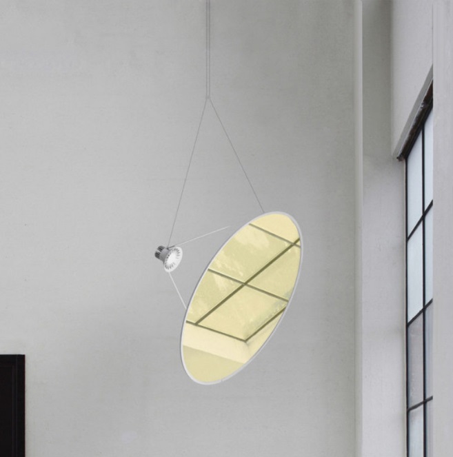 Светильник DZN-12403 БЕЛЫЙ + ЗЕРКАЛЬНЫЙ ЭКРАН ` D500/H1500/1/LED/5W/4500K