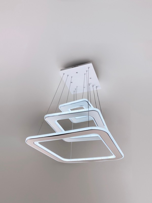 Светильник SPF-37553 БЕЛЫЙ + РОМ ` D480+380+210/H1200/3/LED/80W 2.4G DOUBLE SPF22-02