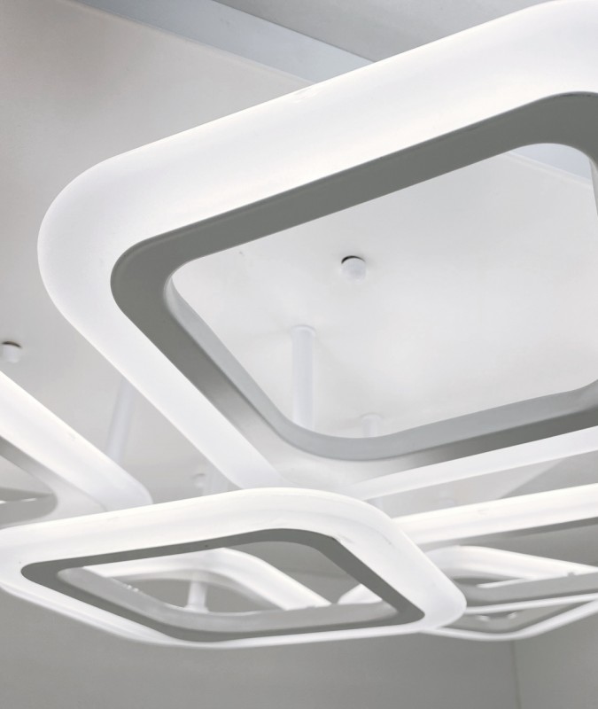 Светильник T160/6+3 WHITE/БЕЛЫЙ ` (1C9994 T-PT-1815-GY) LED D600/H110/9/LED/146W ПДУ SPF22-02