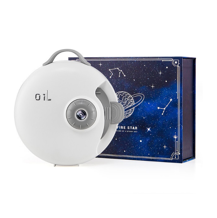 Светильник-проектор ElegantLight DZN-12505 БЕЛЫЙ ` D150*145/H70/1/LED/1W Bluetooth + 4 диска * 8 сла