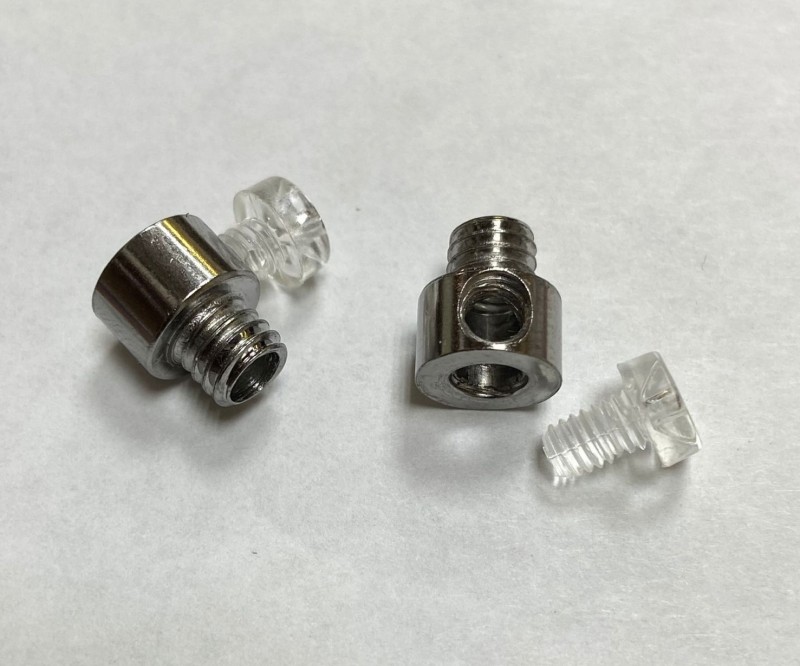 Крепеж цилиндр М6 (хром) для провода 48846