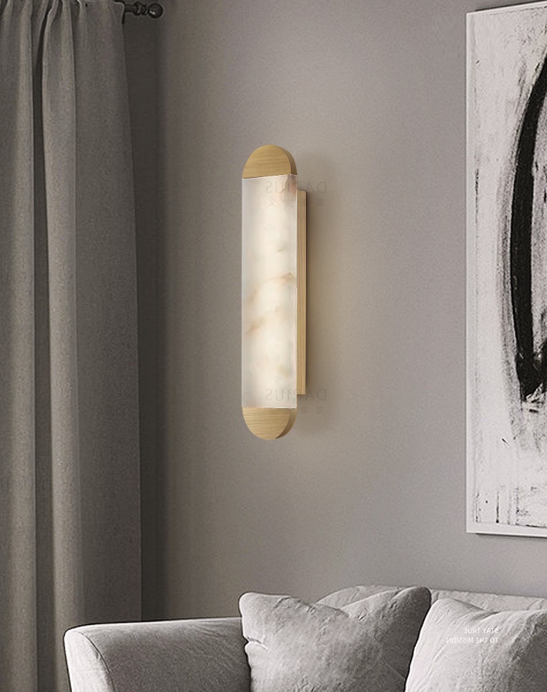 Светильник настенный DZN-65094 ЗОЛОТАЯ БРОНЗА / МРАМОР ` D120/H600/1/LED/10W/4500K ENDLESS