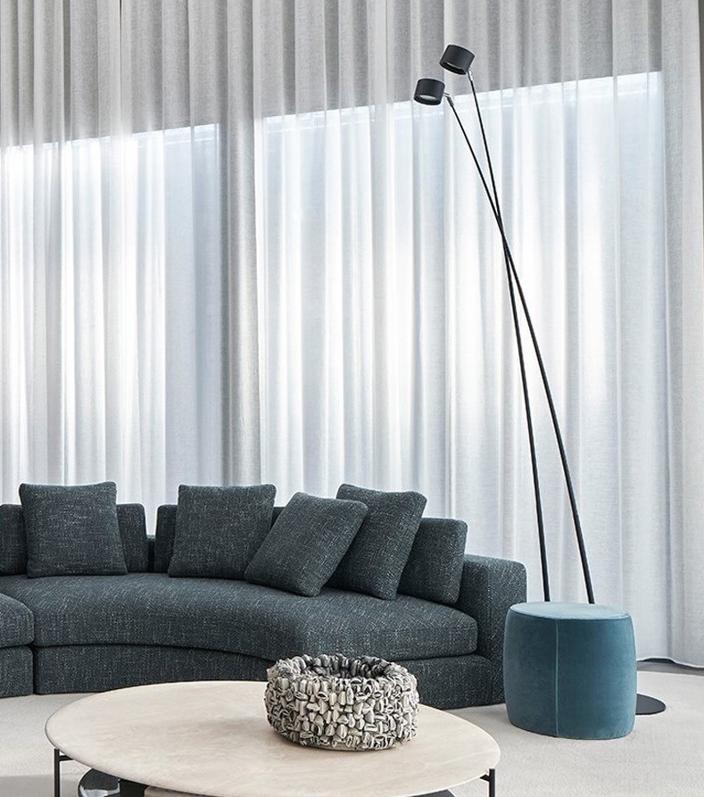 Светильник DZN-13562 ЧЕРНЫЙ ` D400/H1800/1/LED/12W/3000K торшер из стекловолокна Sampei by Davide Gr