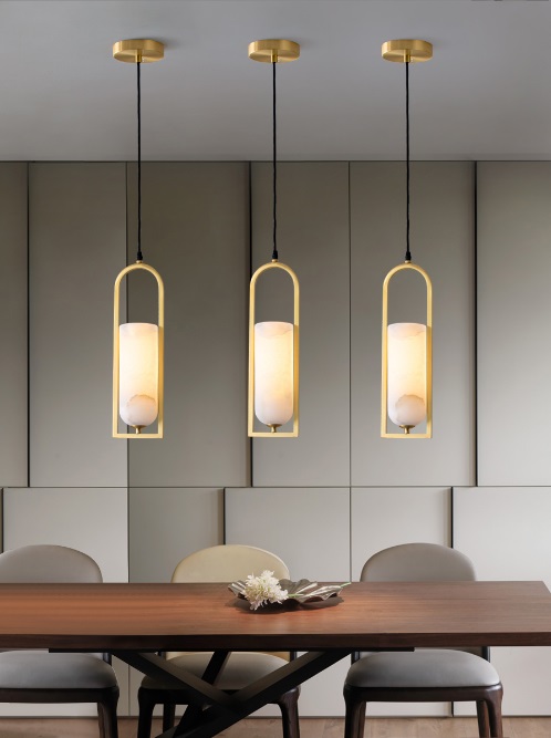 Светильник DZN-55137 ЗОЛОТАЯ БРОНЗА + МРАМОР ` D130/H430+2000/3/E27/40W RUNOLV