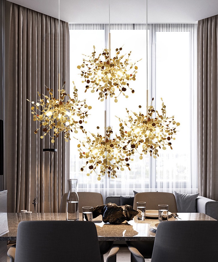 Светильник DZN-13583 ЗОЛОТО ` D850/H2000/12/G9/5W ARGENT