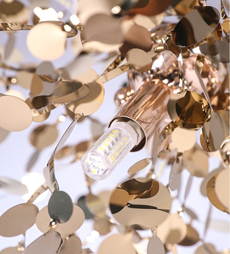 Светильник DZN-13585 ЗОЛОТО ` D1100/H2000/9/G9/5W ARGENT