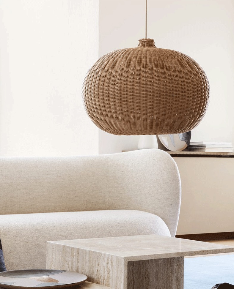 Светильник DZN-13613 РОТАНГ ` D550/H400+1200/1/E27/40W RATTAN2