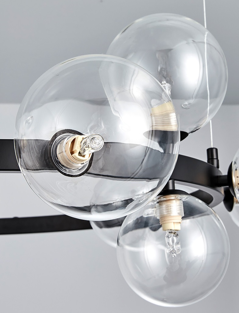 Светильник CP.7003 BLACK/ЧЕРНЫЙ ` D850*260/H1200/15/G9/35W SPF22-05